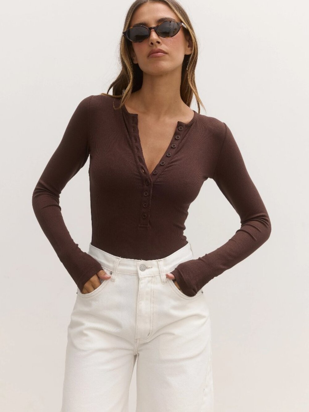 Bayse Lara Bodysuit - Chocolate Size XS - NWT